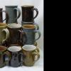 Mugs made with Ravenscrag slip glazes